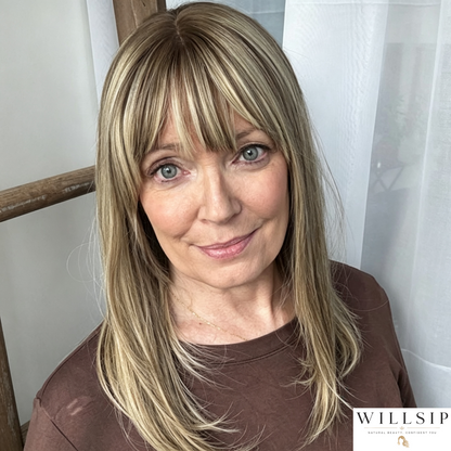 Human Hair Topper with Bangs | Hair Piece for Thinning Hair 💎