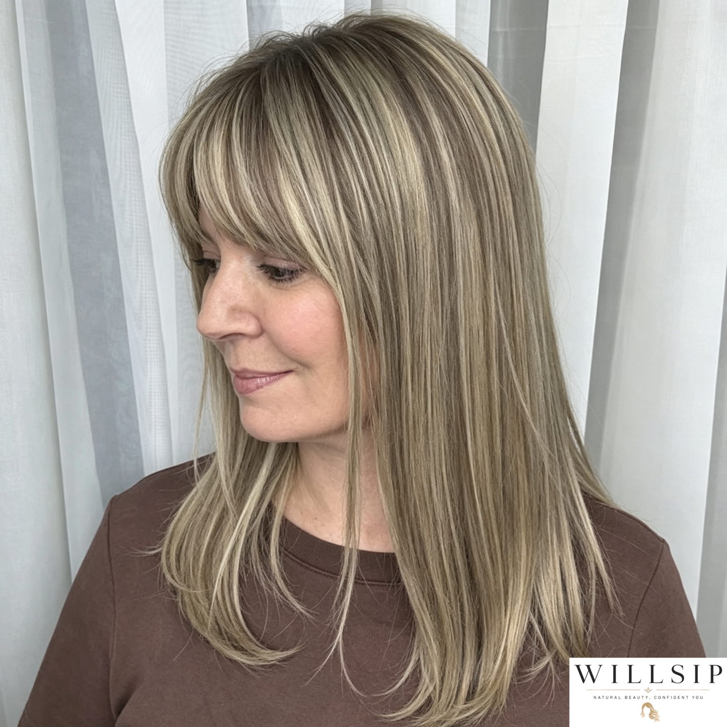Human Hair Topper with Bangs | Hair Piece for Thinning Hair 💎