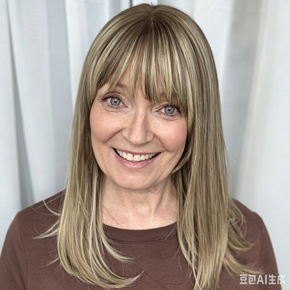 Human Hair Topper with Bangs | Hair Piece for Thinning Hair 💎