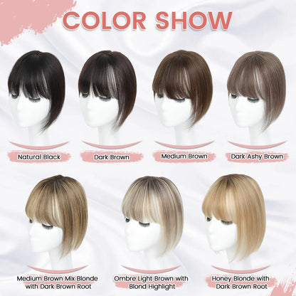 Human Hair Topper with Bangs | Hair Piece for Thinning Hair 💎