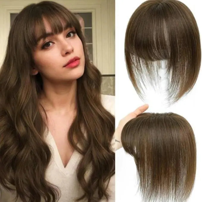 Human Hair Topper with Bangs | Hair Piece for Thinning Hair 💎