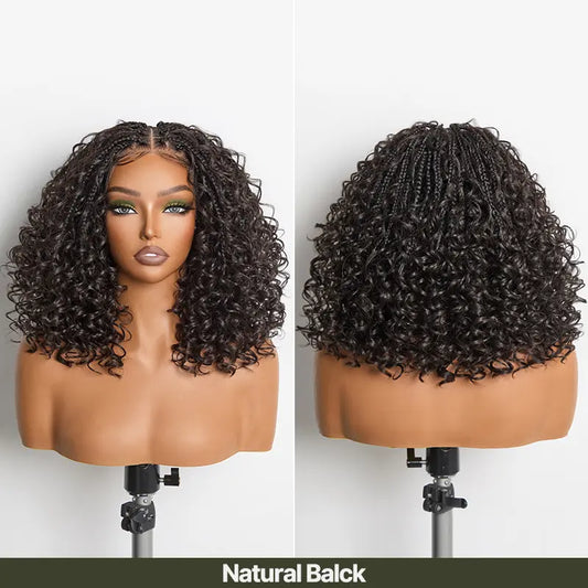 13x6 HD Lace Water Wave Wig – Glueless Wear & Go Boho Braids With Natural Hairline
